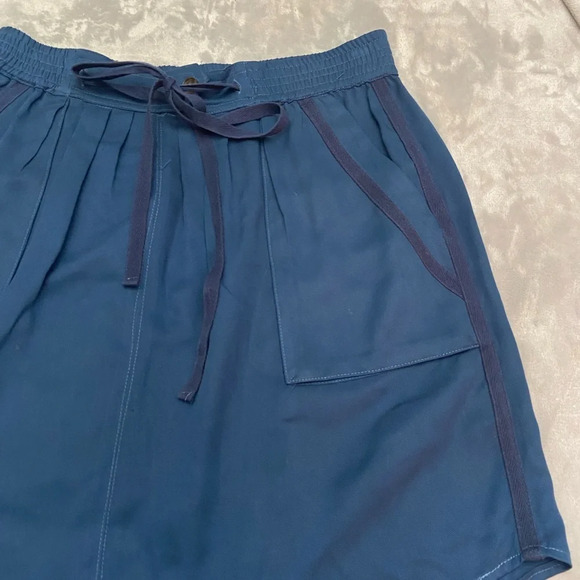 Anthropologie Maeve A-Line drawstring pull-on Skirt Blue 28768 - Picture 2 of 8